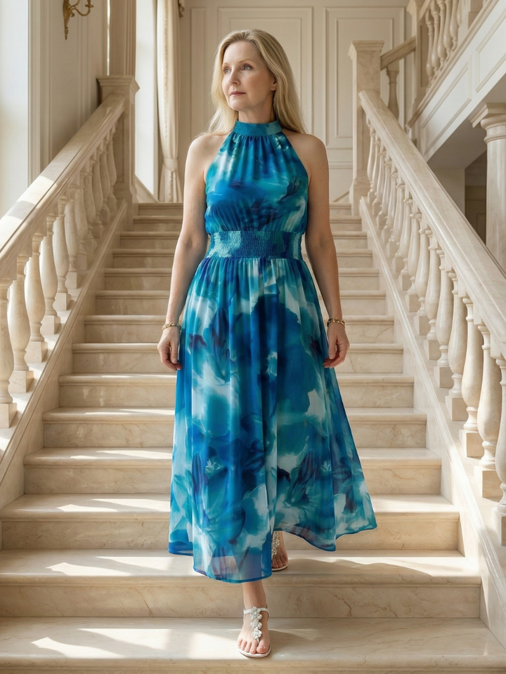 Sylin | Kerätty Halterneck Midi Mekko