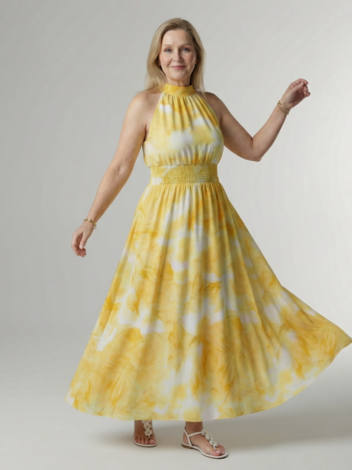 Sylin | Kerätty Halterneck Midi Mekko