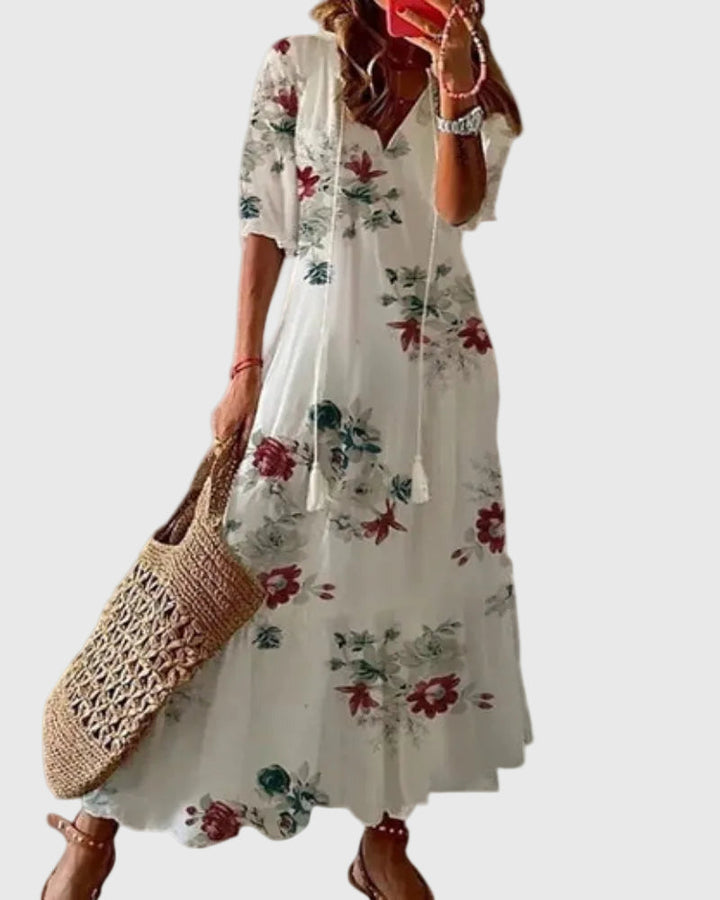 Sofia | Boho Vintage Kesämaksimekko