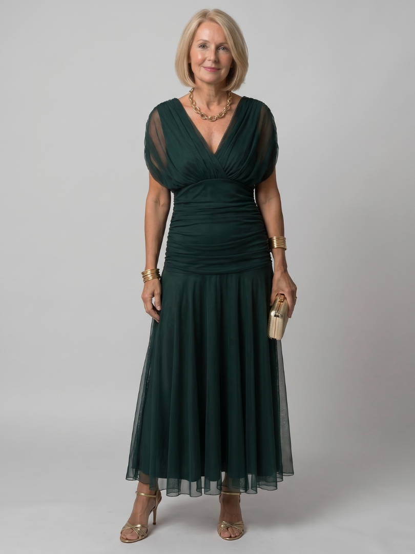 Calen | Olkaimeton Flowy Midi Mekko