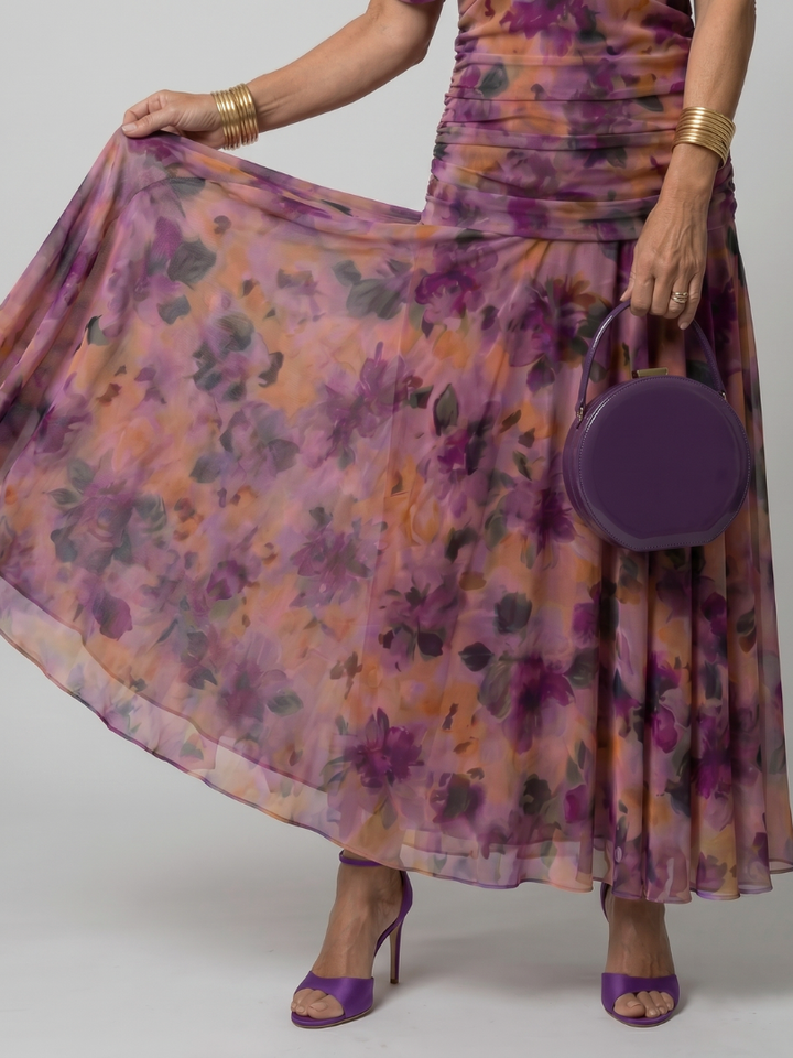 Calen | Olkaimeton Flowy Midi Mekko