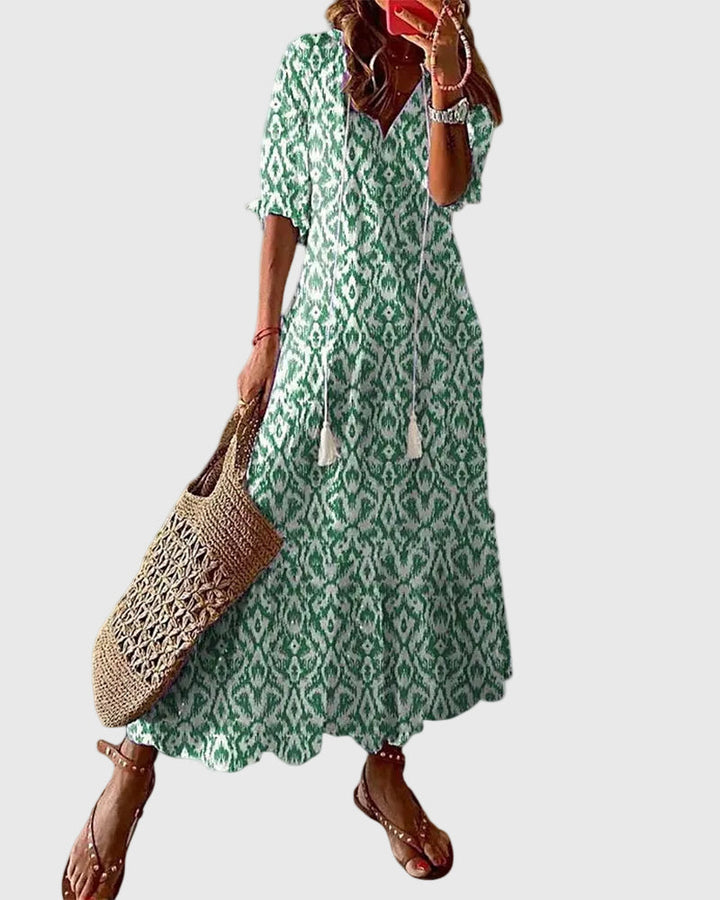 Sofia | Boho Vintage Kesämaksimekko