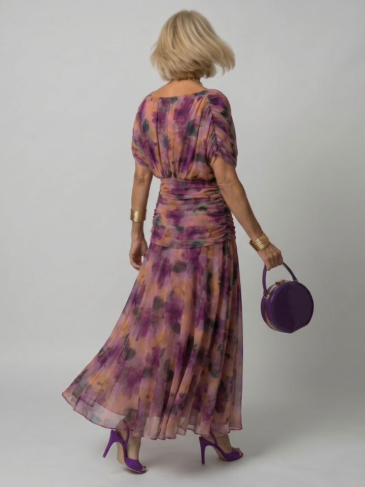 Calen | Olkaimeton Flowy Midi Mekko