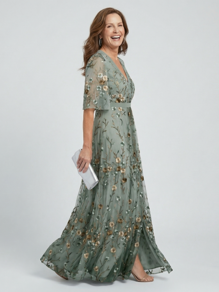 Selora | Halterneck Bloom Flow Maxi -mekko
