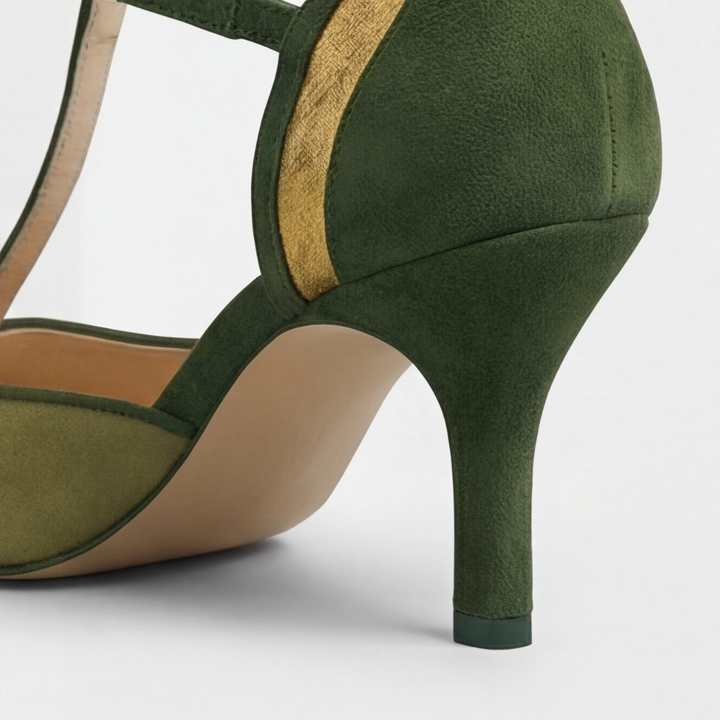 Coralise | Naisten kaksiväriset kitten heel slingback-kengät