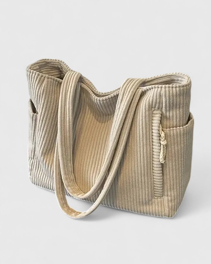 Liorane | Ylellinen Ribbed-kangaskassi, jossa on Narudetailit