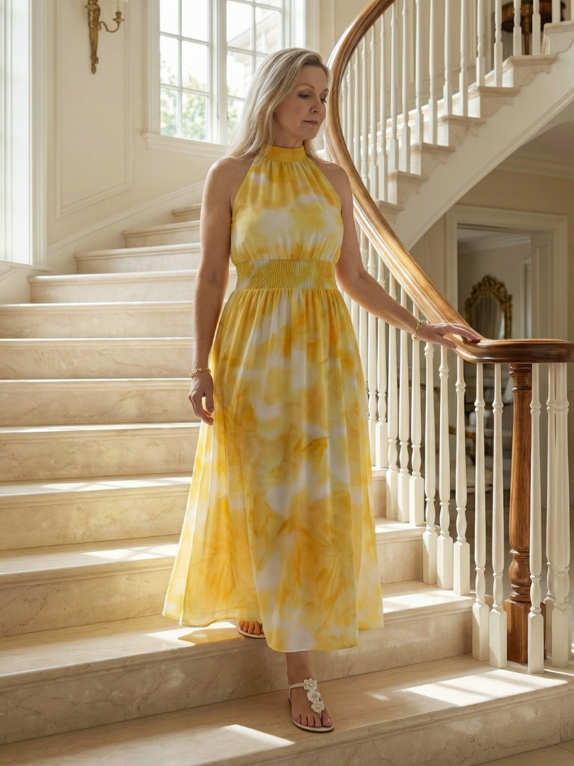 Sylin | Kerätty Halterneck Midi Mekko