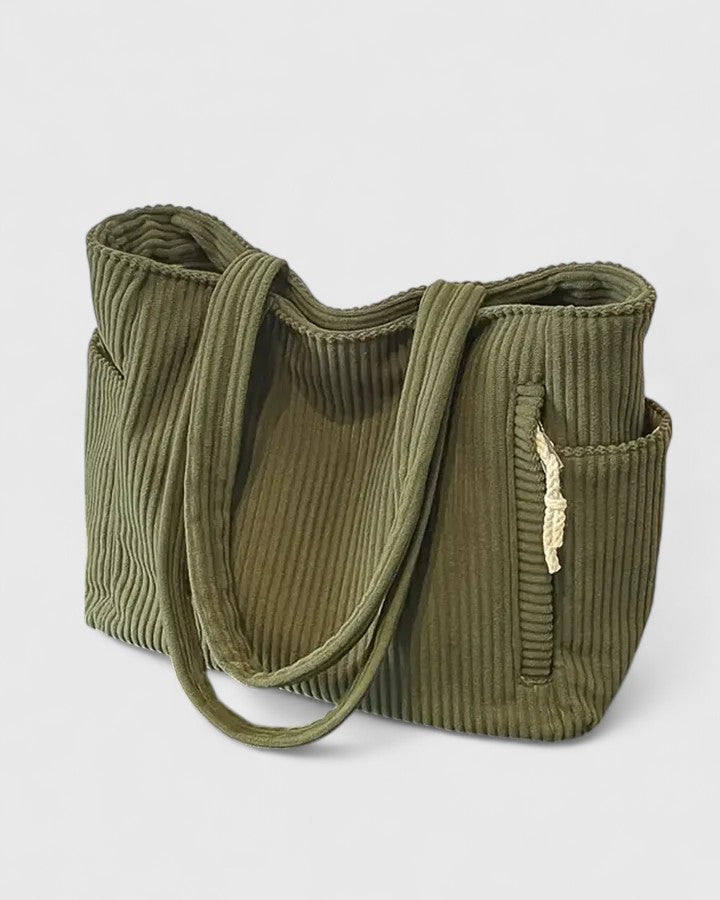 Liorane | Ylellinen Ribbed-kangaskassi, jossa on Narudetailit