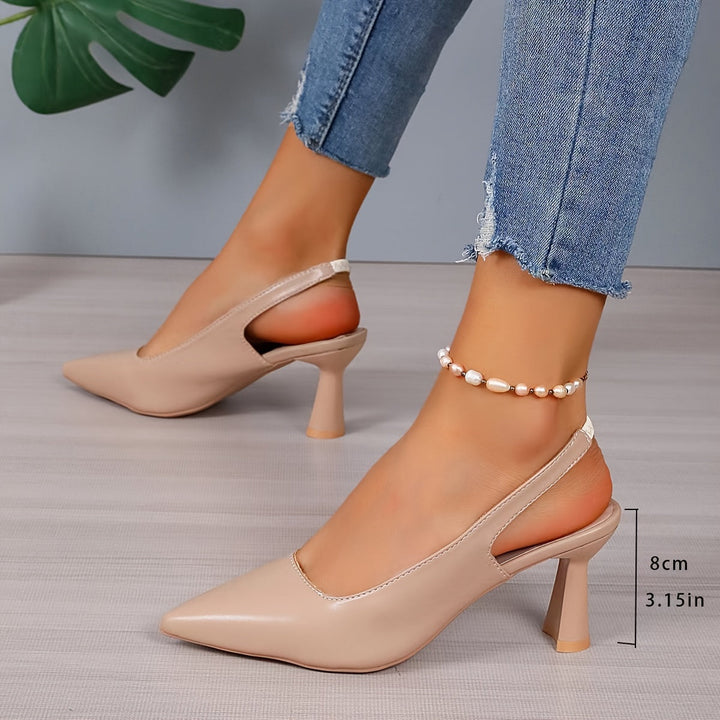 Sophia | Naisten teräväkärkiset slingback-korkokengät
