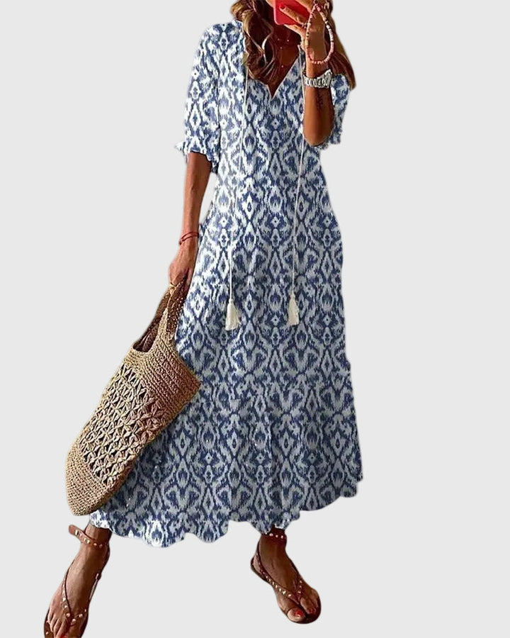 Sofia | Boho Vintage Kesämaksimekko