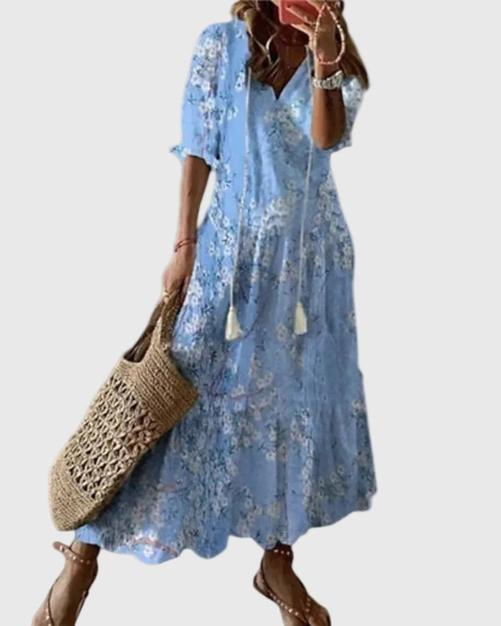 Sofia | Boho Vintage Kesämaksimekko