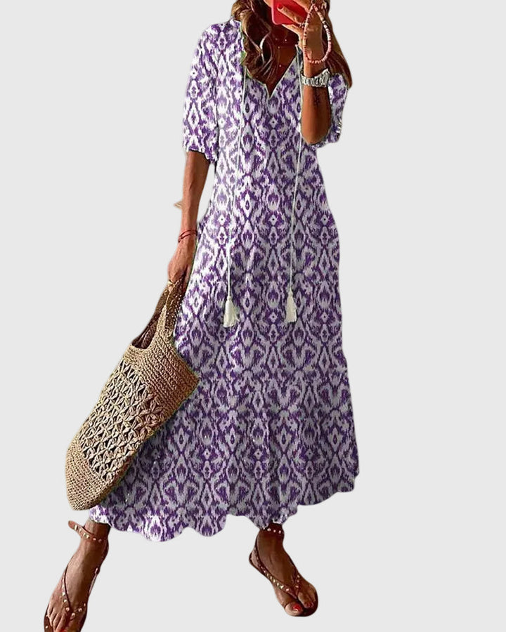 Sofia | Boho Vintage Kesämaksimekko