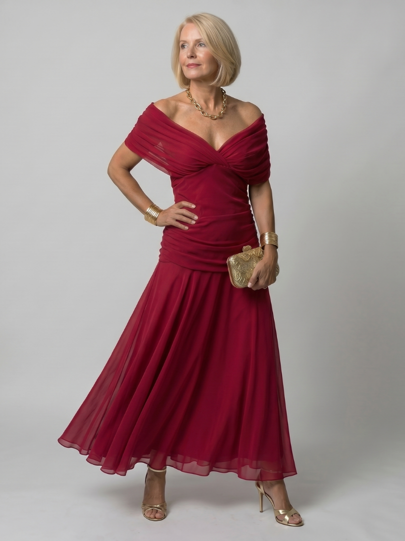 Calen | Olkaimeton Flowy Midi Mekko