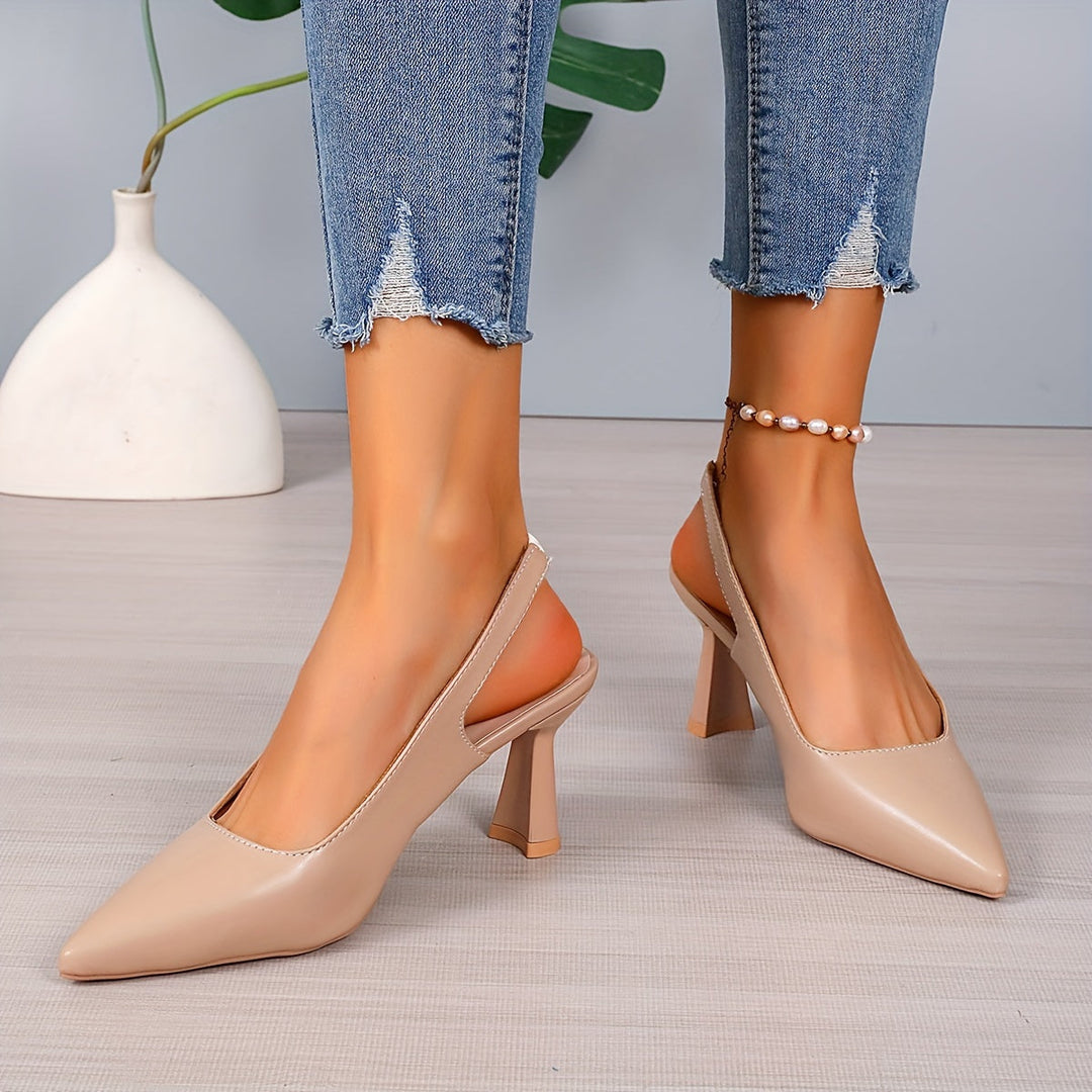 Sophia | Naisten teräväkärkiset slingback-korkokengät