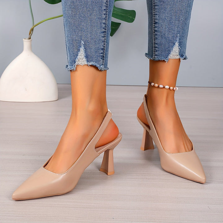 Sophia | Naisten teräväkärkiset slingback-korkokengät