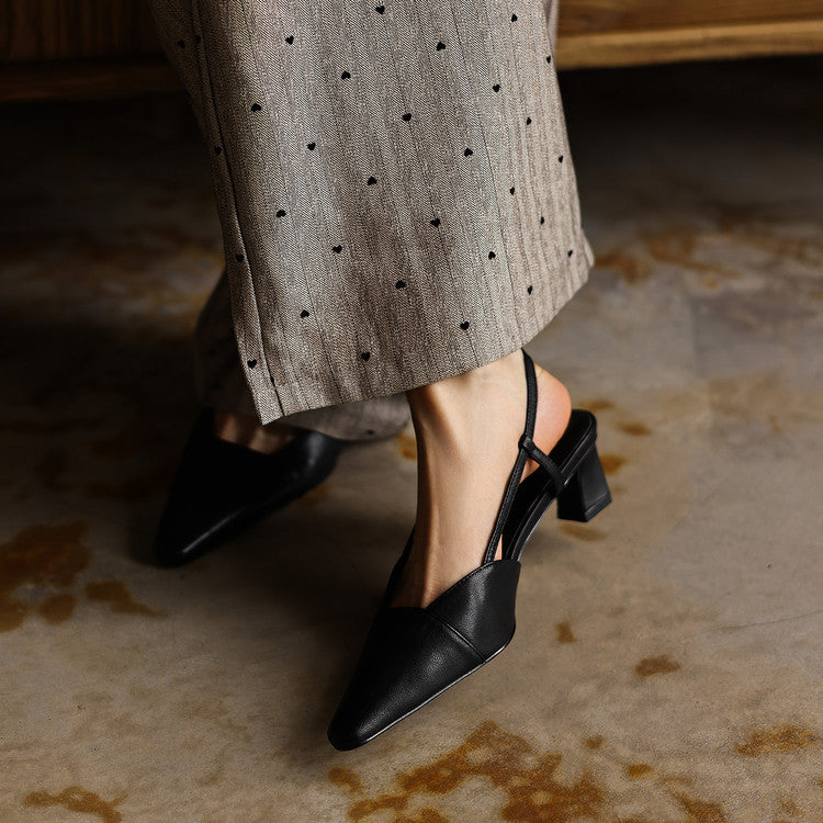 Serelle | Nahkainen Slingback-korkokenkä