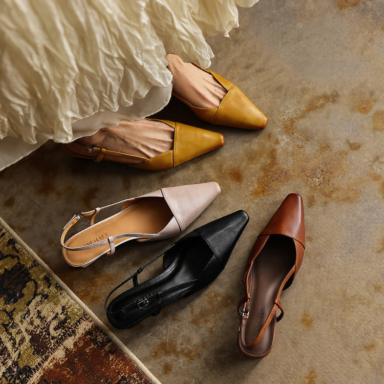 Serelle | Nahkainen Slingback-korkokenkä