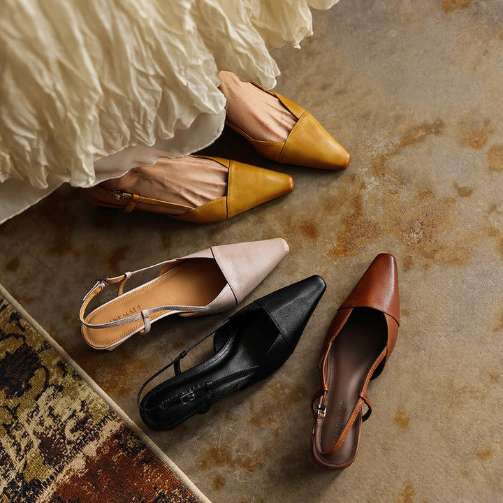 Serelle | Nahkainen Slingback-korkokenkä