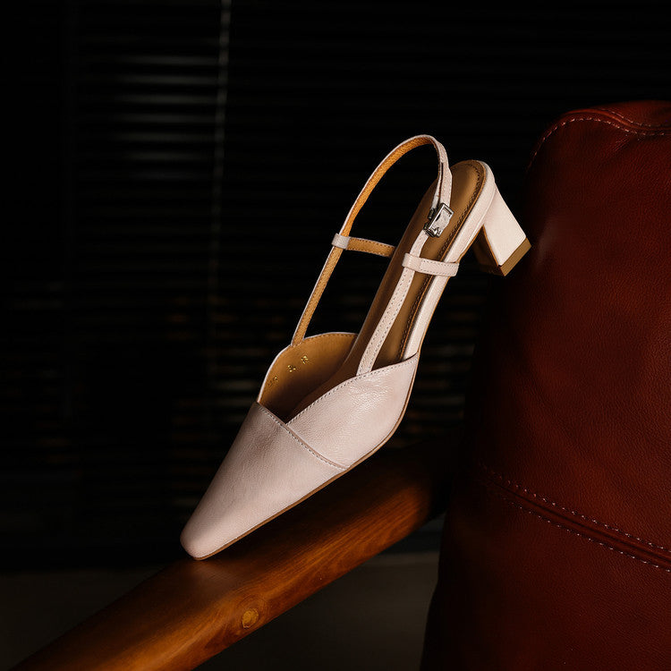 Serelle | Nahkainen Slingback-korkokenkä