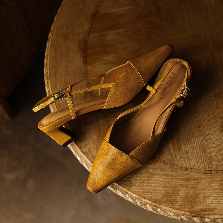 Serelle | Nahkainen Slingback-korkokenkä