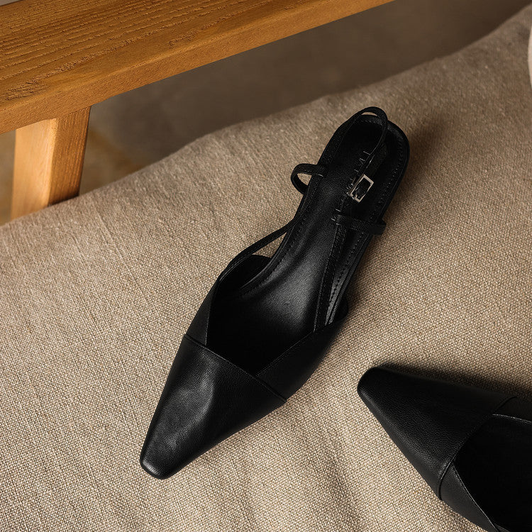 Serelle | Nahkainen Slingback-korkokenkä