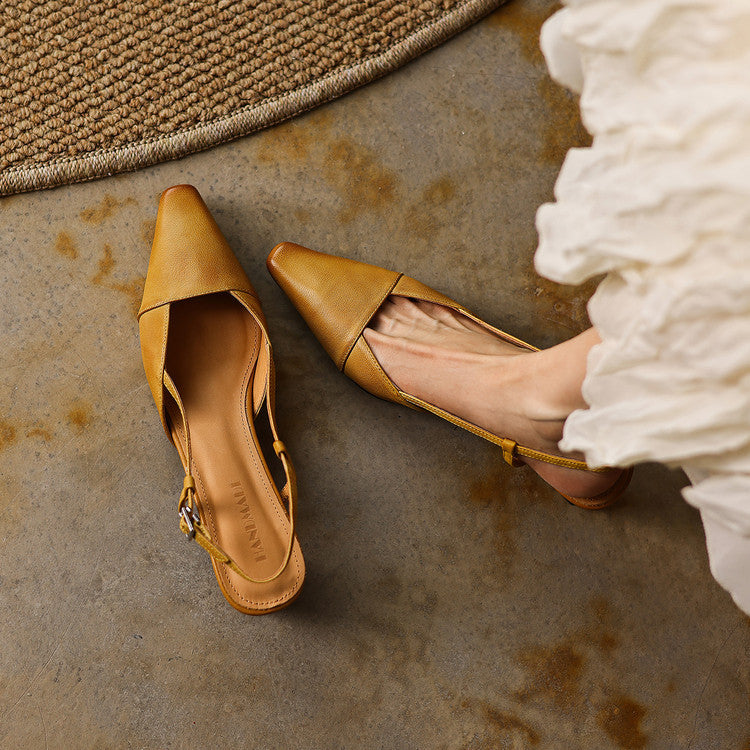 Serelle | Nahkainen Slingback-korkokenkä