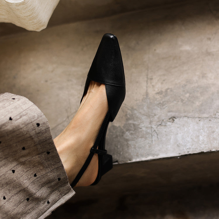 Serelle | Nahkainen Slingback-korkokenkä