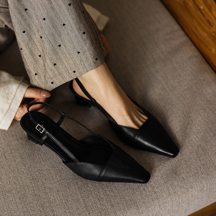 Serelle | Nahkainen Slingback-korkokenkä