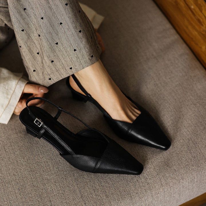 Serelle | Nahkainen Slingback-korkokenkä