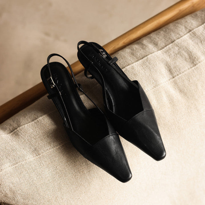 Serelle | Nahkainen Slingback-korkokenkä