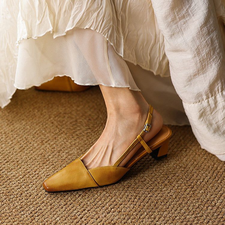 Serelle | Nahkainen Slingback-korkokenkä