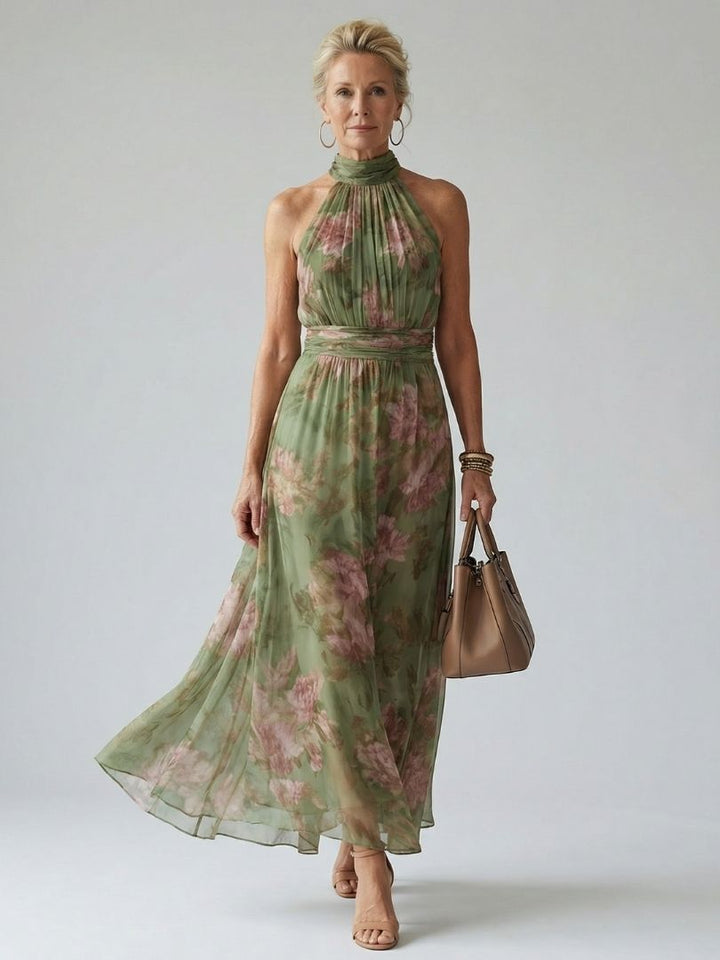 Mirelle | Kootut Halterneck Midi Mekko