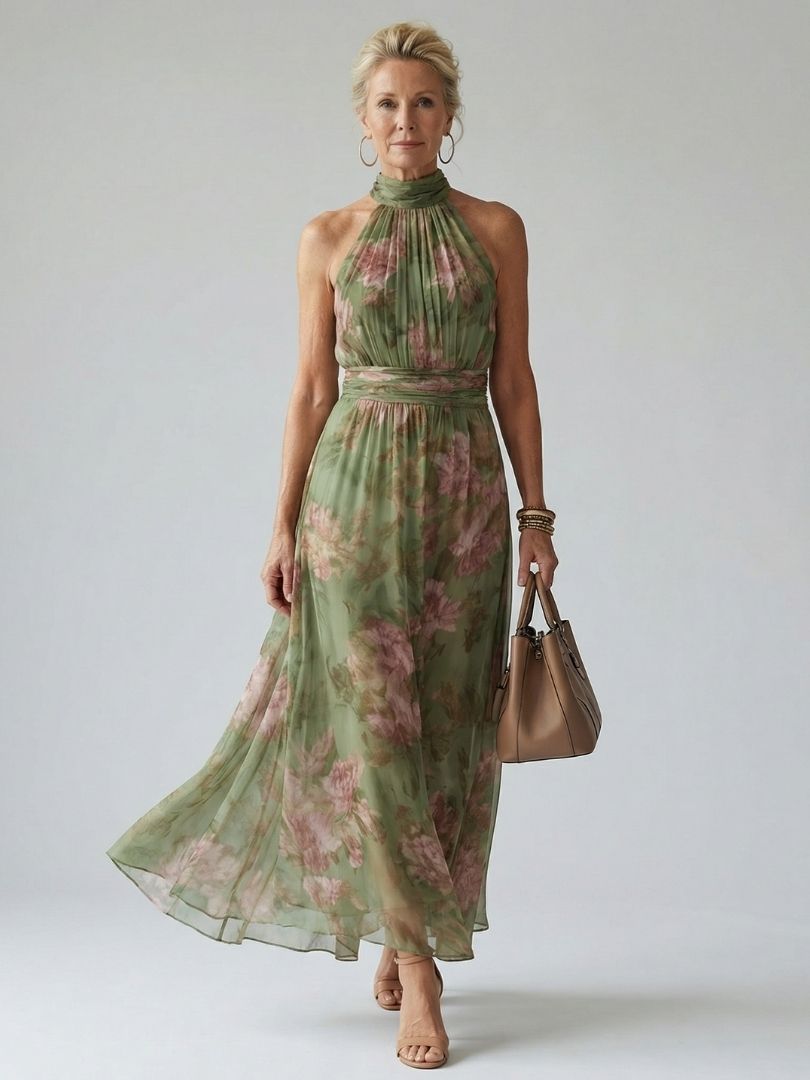 Mirelle | Kerätty Halterneck Midi Mekko