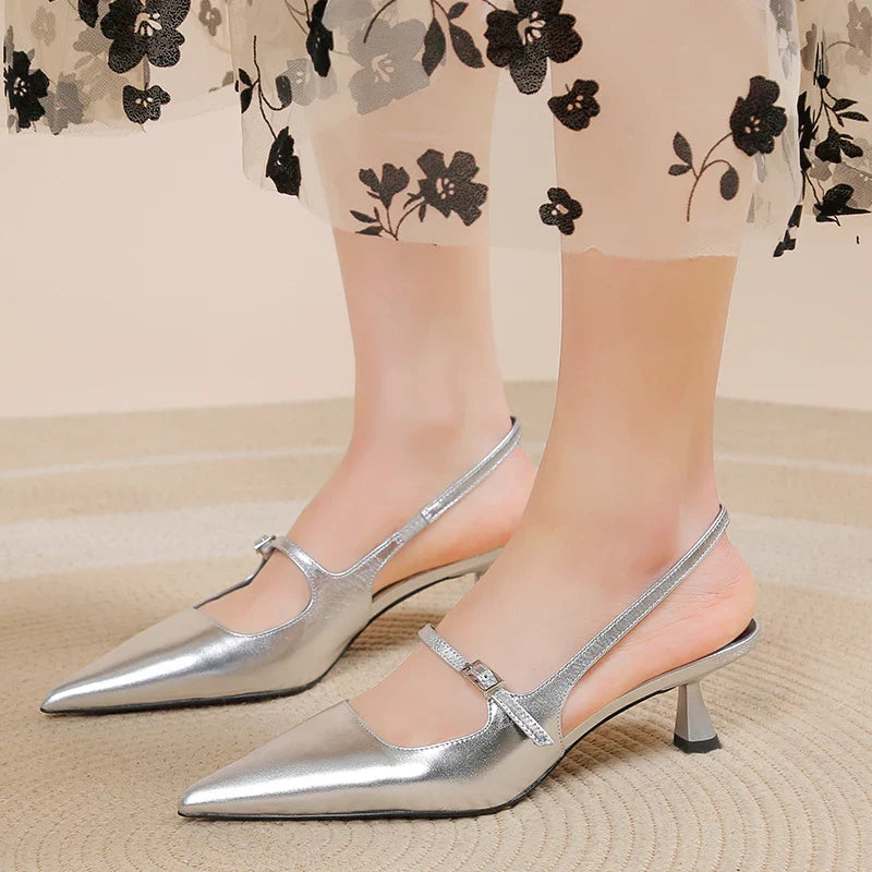 Stella | Slingback-kissa-korkokengät