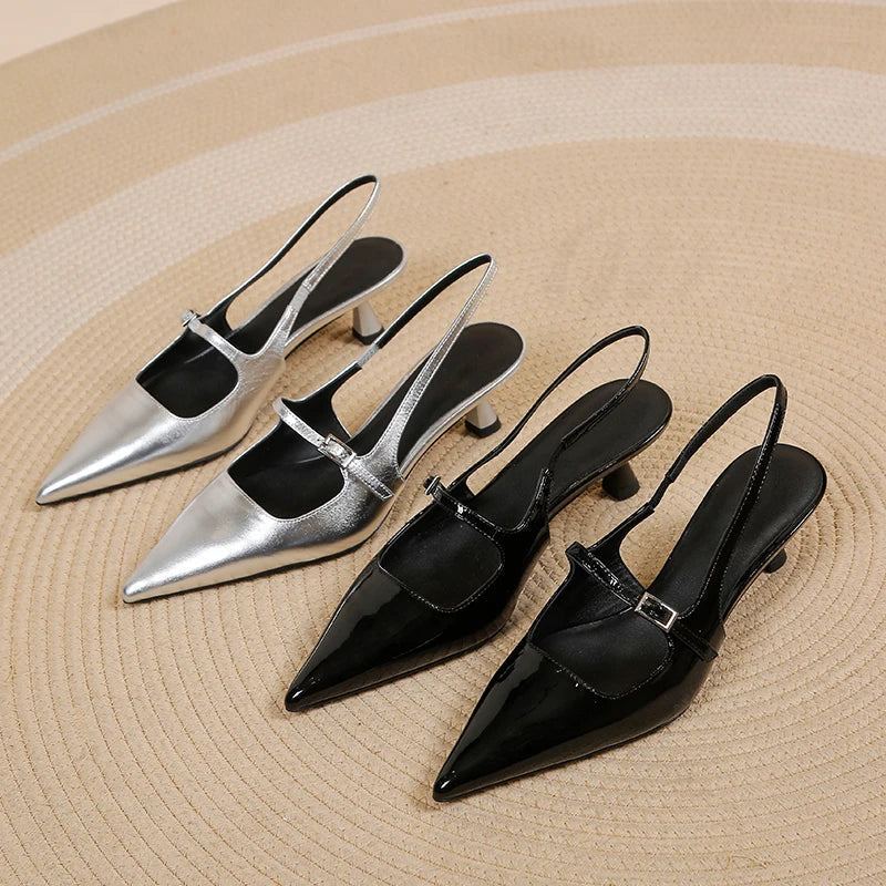 Stella | Slingback-kissa-korkokengät