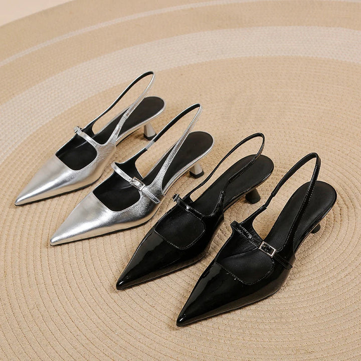 Stella | Slingback-kissa-korkokengät