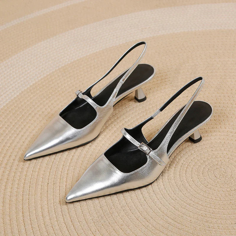 Stella | Slingback-kissa-korkokengät