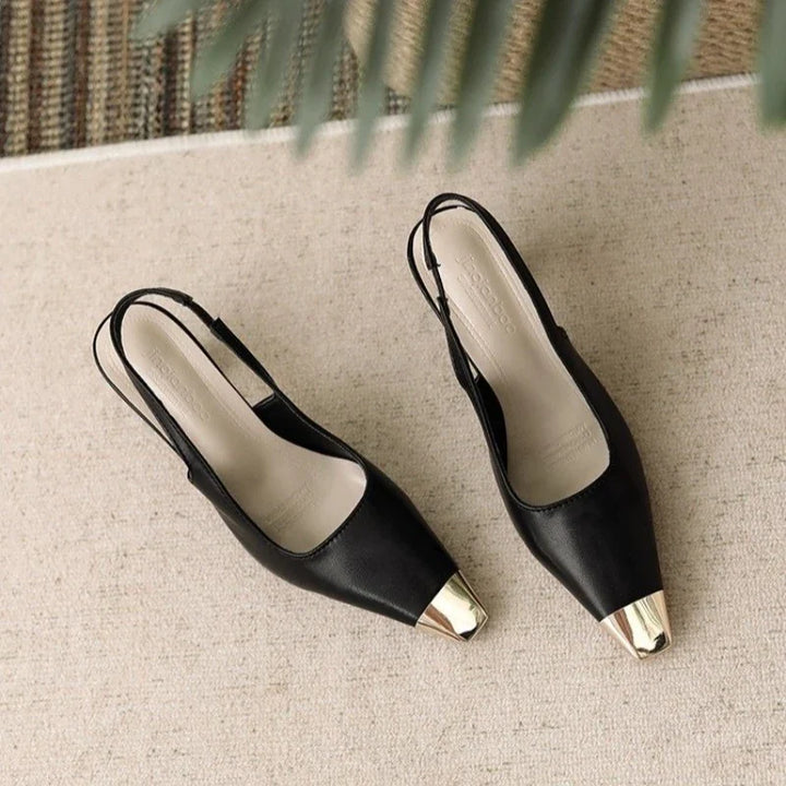Layla | Teräväkärkiset Slingback-korkokengät
