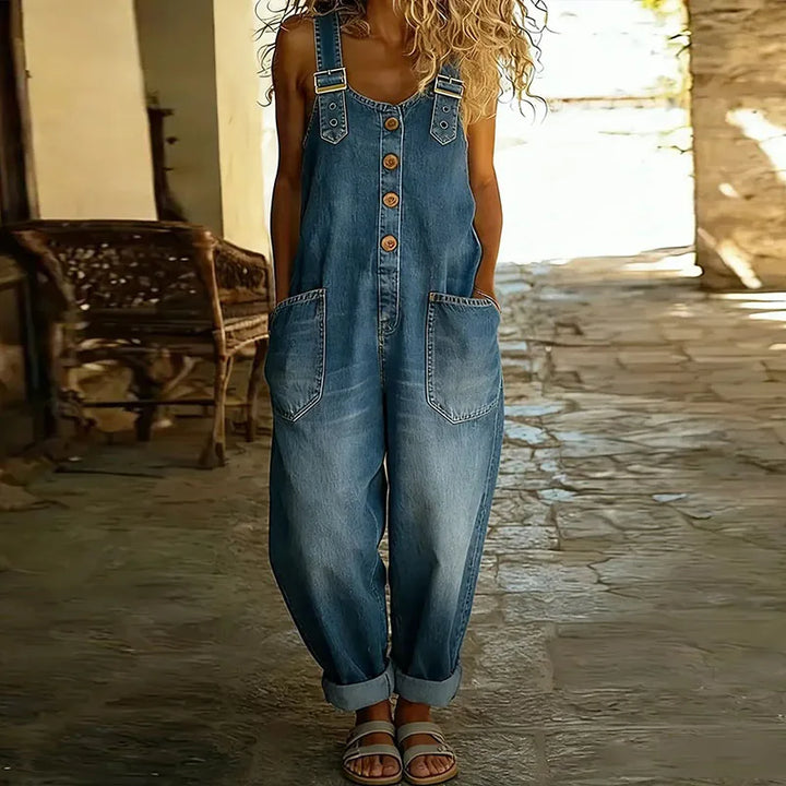 Mae | Pehmeä vintage-denimhaalari säädettävillä olkaimilla