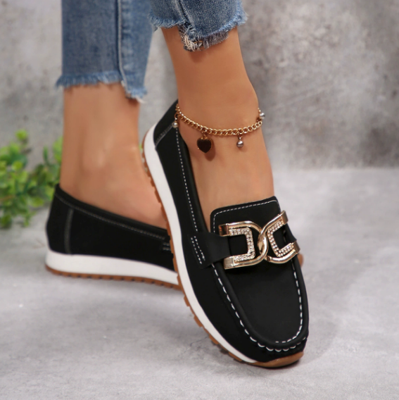 Emma - Tyylikkäät Timanttisolki Loafers