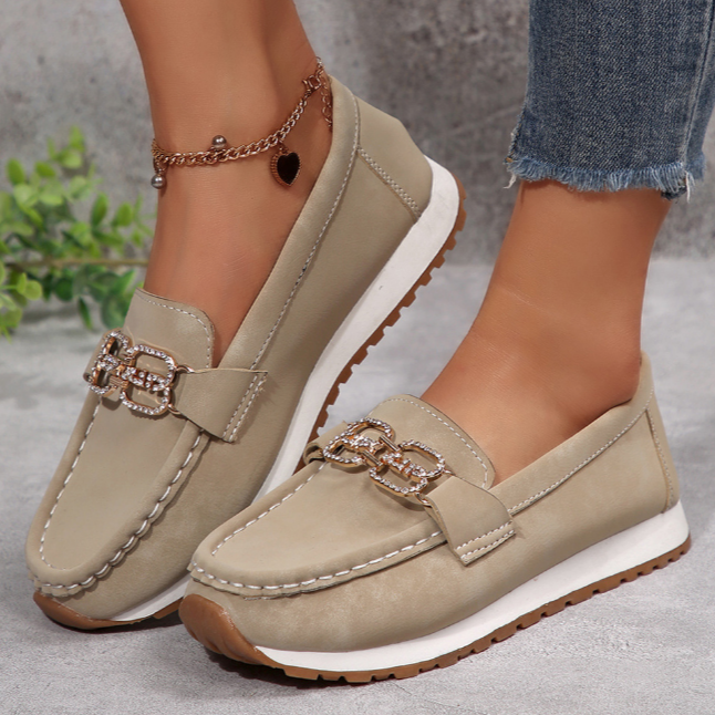 Emma - Tyylikkäät Timanttisolki Loafers
