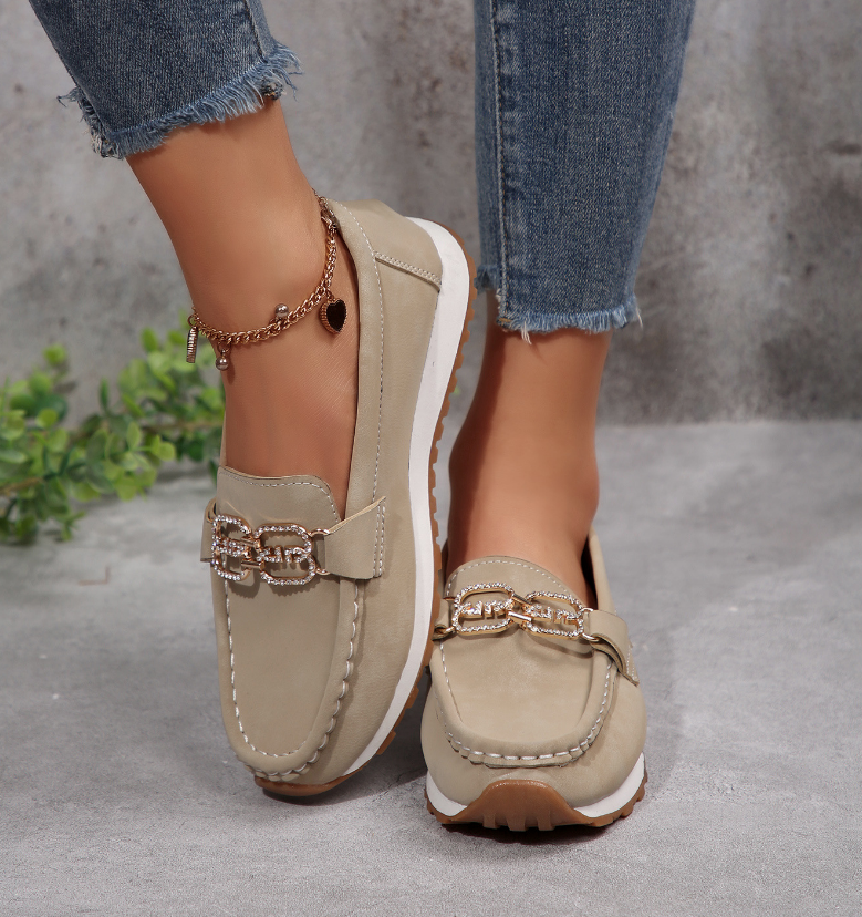 Emma - Tyylikkäät Timanttisolki Loafers