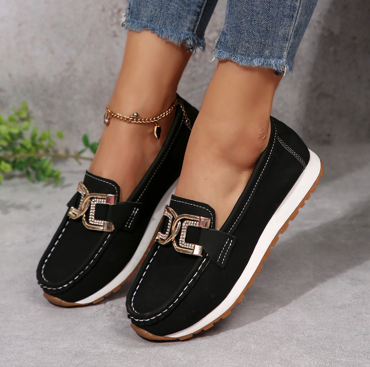 Emma - Tyylikkäät Timanttisolki Loafers