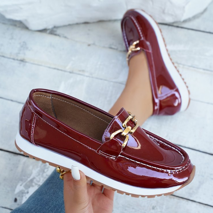 Eleanor - Kiiltävät Bordeaux Loafers