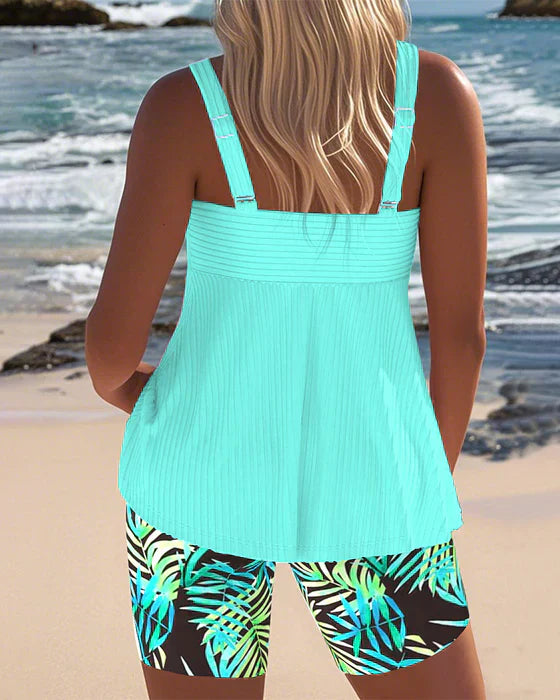 Daphne | Kirkkaat Ribbed Tankini Shortsit