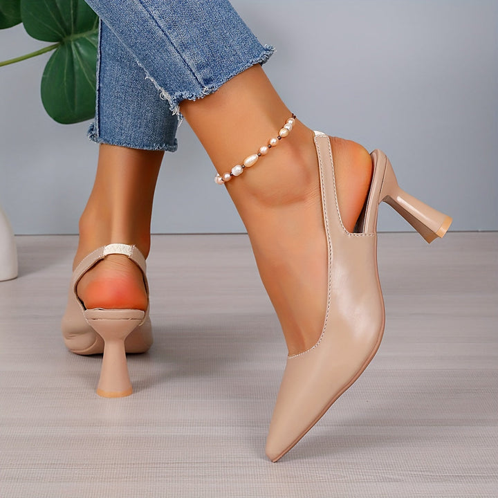 Sophia | Naisten teräväkärkiset slingback-korkokengät