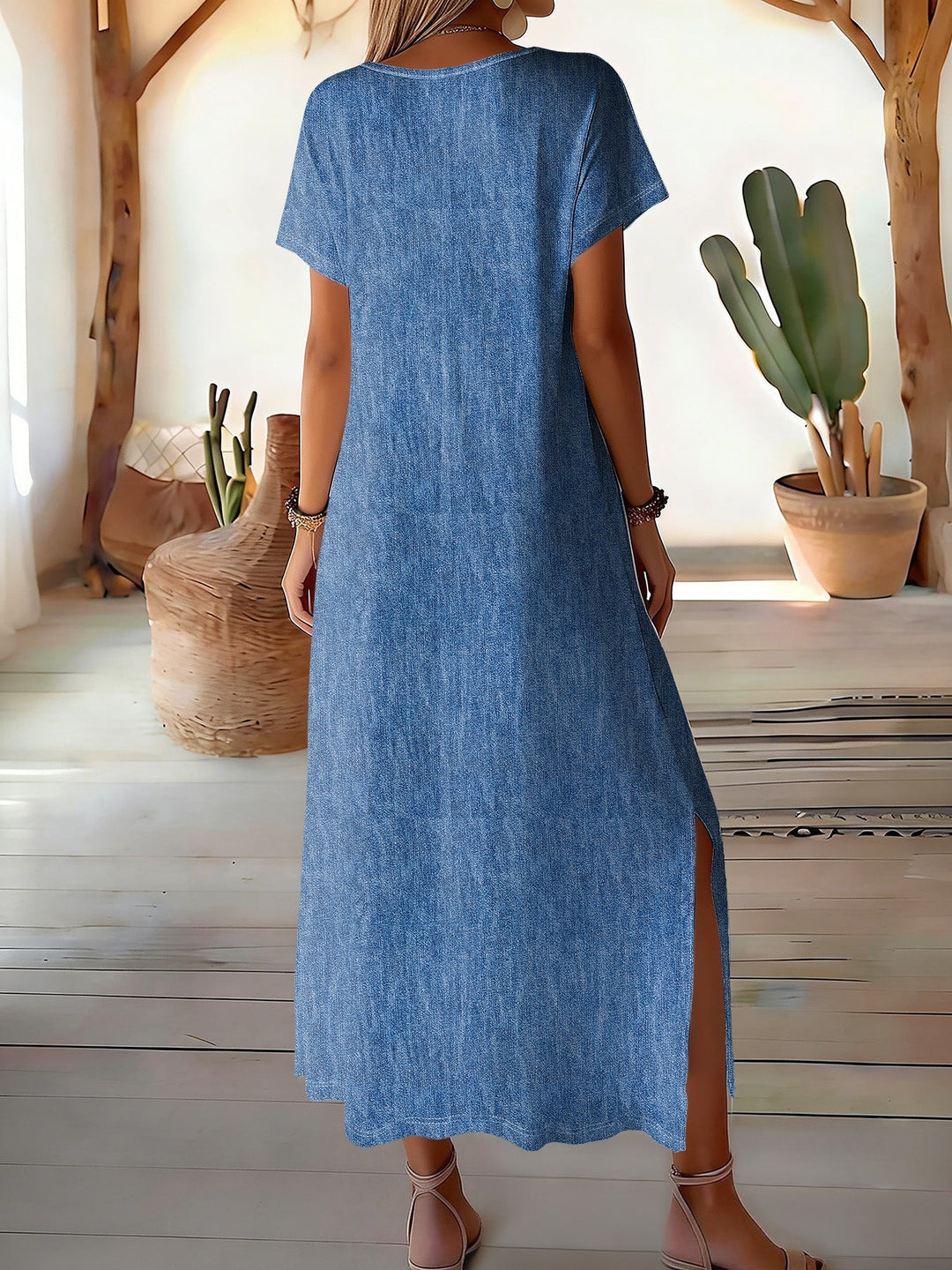 Helen | Tyylikäs Retro Denim Mekko