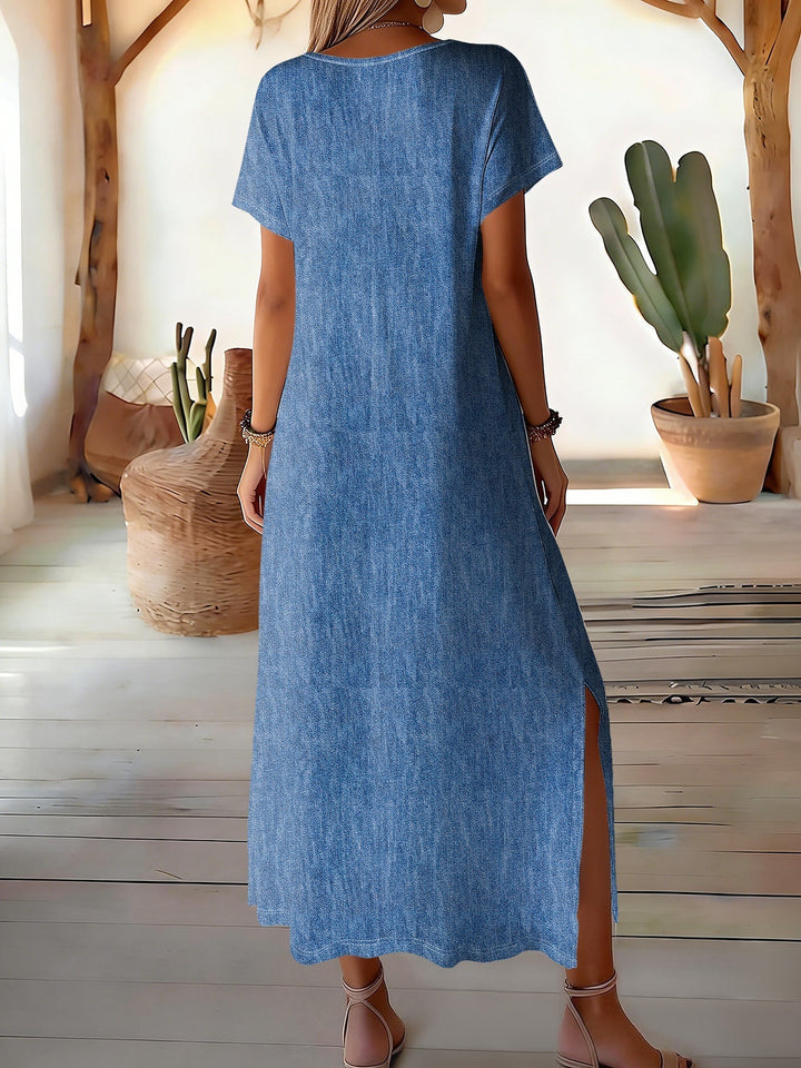Helen | Tyylikäs Retro Denim Mekko