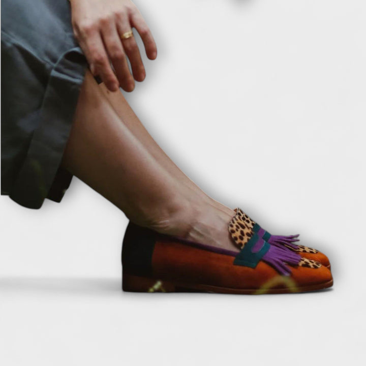 Fallon – Ruskea Loafer Leopardi-kuvalla
