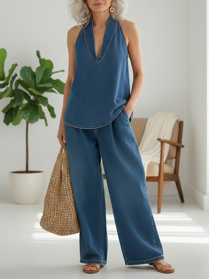 Ivy | Kaksiosainen Vintage Denim Asu